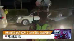 LAKALANTAS MAUT DI HR SOEBRANTAS, BOCAH 12 TAHUN TEWAS DILINDAS BUS